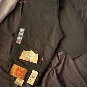 Levi's Men's 501 Original Button Fly Straight Leg Jeans, Black, 38X36